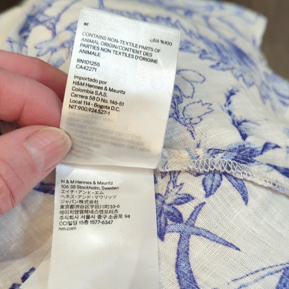 H&M Crossober Blouse Linen - Picture 9 of 11